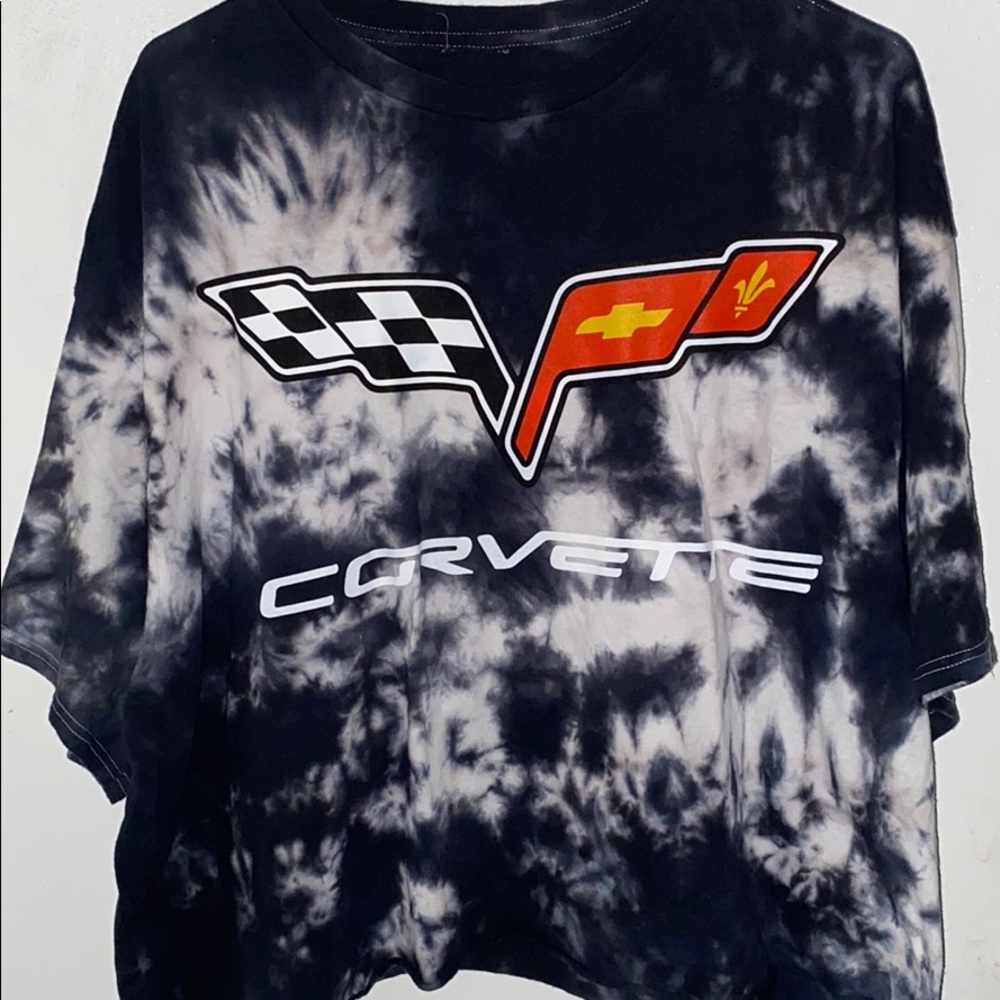 Corvette Tie-Dye Graphic Crop Top